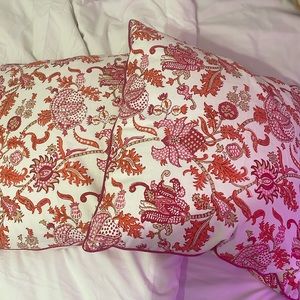 amanda pink roller rabbit decorative pillow cover set of 2